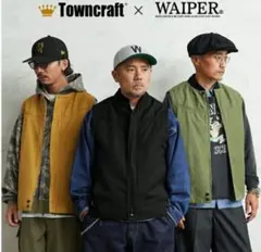 2025年製　Towncraft x WAIPER 　ダービーベスト　ブラック