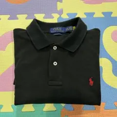 POLO RALPH LAUREN ポロシャツ 黒 赤刺繍 美品 ボーイズL