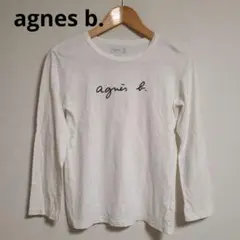 agnes b. アニエスベー ロゴプリント コットン 長袖 Tシャツ 1 白