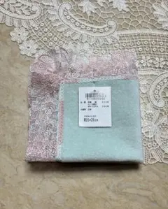 近沢レース　桜便り　ライトグリーン　ハンカチ　タオルハンカチ　限定色　緑　レース