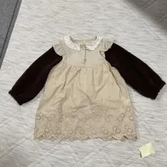子供用ワンピース 100cm ベージュ・ブラウン