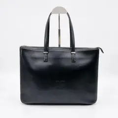 Courregesクレージュ本革レザートートバッグ黒ビジネス通勤メンズレディースのサムネイル