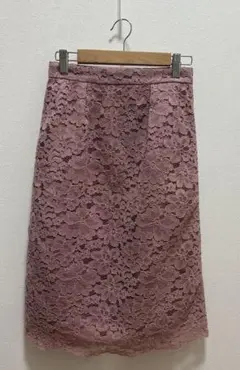 MISCH MASCH ピンクレースタイトスカート S レディース*0021