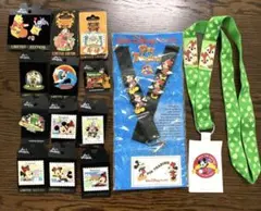 ディズニー　ピン　ランヤード　限定　ミッキー  チップとデール　ハロウィン　新品