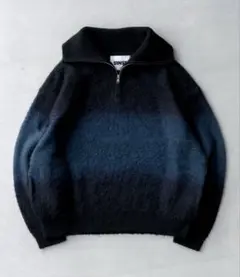 SINSS ウールブレンドグラデーションジップニット
