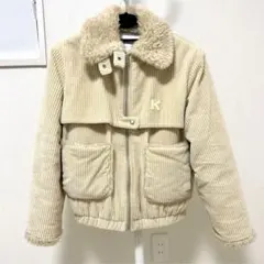 【美品】 KENZO ジャケット コーデュロイ ボア襟付きジャケット ムートン