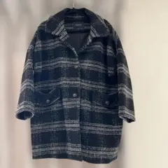 SIMPLICITÉ チェスターコート 黒白チェック