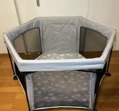 美品　日本育児　洗えてたためる ポータブル　　ベビーサークル