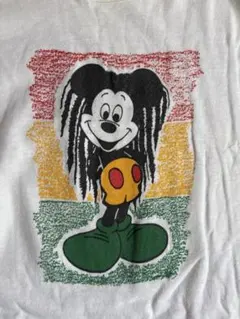 【90s ヴィンテージ】ミッキーマウス Tシャツ ドレッド ラスタカラー M 90s ヴィンテージ】ミッキーマウス Tシャツ ドレッド ラスタカラー M