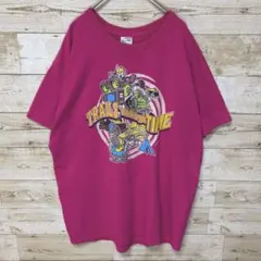 GILDAN ギルダン USA古着 Tシャツ 両面プリント ピンク L