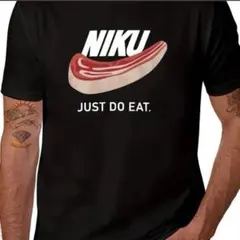 新品★NIKU JUST DO EAT★パロディーTシャツ XXL 黒 トップス