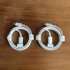 【純正】Lightningケーブル 2本セット ホワイト