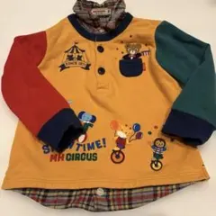 ミキハウス　サーカス　重ね着風　トレーナー