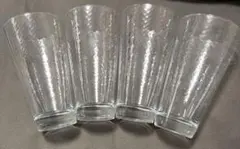 【430ml】槌目 タンブラー グラス 4個セット ハイボール・ビールに最適