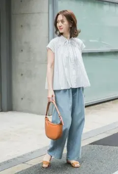 極美品✨ ブルー❤️ アーバンリサーチロッソ ストライプボウタイ 