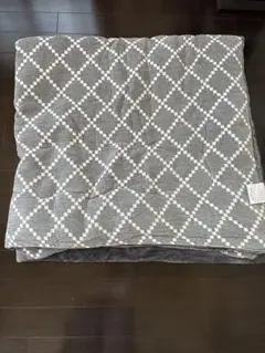 【美品】ニトリ こたつ掛け布団 正方形 190×190 グレー シェニールのサムネイル