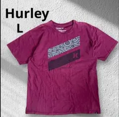 Hurley ハーレー　半袖Tシャツ　プリントロゴ　古着　L　コットン100％