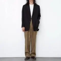 AURALEE LIGHT COTTON WOOL VIYELLA JACKETのサムネイル