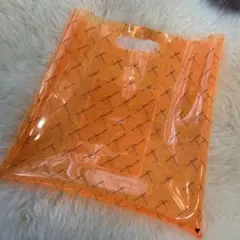Yello オレンジ クリア　ロゴ　bag