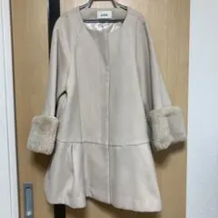snidel ノーカラーファーコート