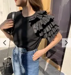 birthdaybash フリル　アシンメトリー　tシャツ