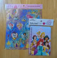 ★未使用★「Disney Princess」ホログラムエンボスシール/シール帳