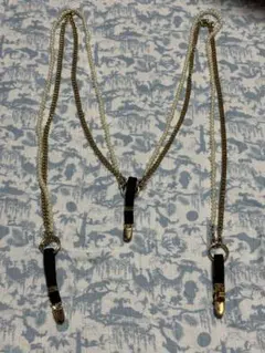 美品！マウジーパールとチェーンのサスペンダー