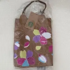 スターバックスSAKURA2024保冷クラフトペーパーショッパーS　スタバ　桜