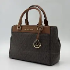 美品 MICHAEL KORS マイケルコース ハンドバッグ PVC ブラウン