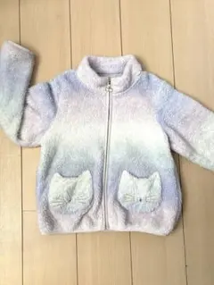 フリースジャケット 猫型ポケット付き