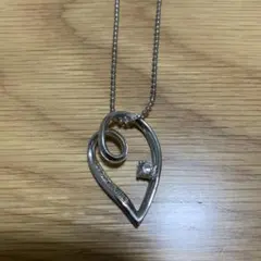 ハート型シルバーネックレス