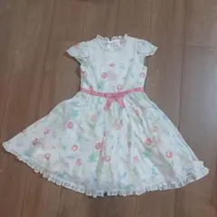 メゾピアノ　フラワー柄半袖ワンピース 120cm