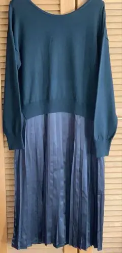 【セール３月末迄】ビーミングバイビームス　2WAYプリーツニットワンピース　黒