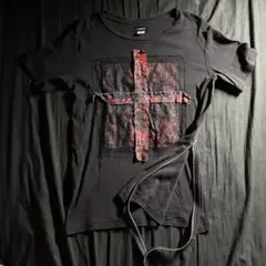 h.naoto メッシュ クロス ジップ カットソー tシャツ archive