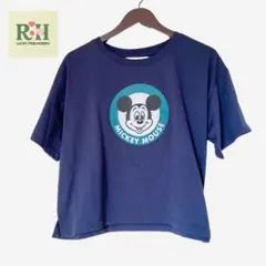 美品 レディース 半袖 Tシャツ ミッキーマウス ネイビー Mサイズ ディズニー