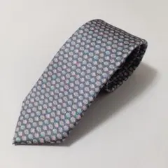 ブルガリ 総柄ネクタイ セッテピエゲ Italy製 美品