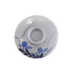 陶磁器 蓋 染付 花柄 和食器（湯呑や茶碗蒸し用の蓋）