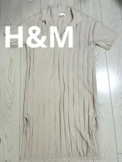 H&M 半袖ひざ丈ワンピース 、ニットワンピース、半袖ワンピース