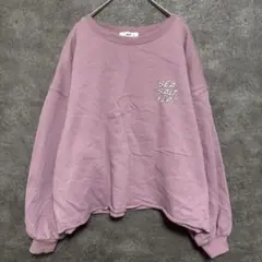 WEGO スウェット 紫 チップスプリント ドロップショルダー 古着 カジュアル