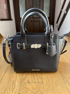 サマンサベガ SAMANTHAVEGA ビジューベルトトート（小）(ブラック)