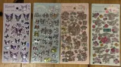 サンリオ シナモンロール マイメロディ クロミ ポチャッコ 光沢シール4種セット