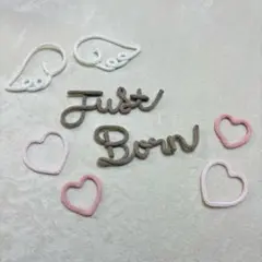 Just Born ニューボーンフォト装飾セット　ウールレター