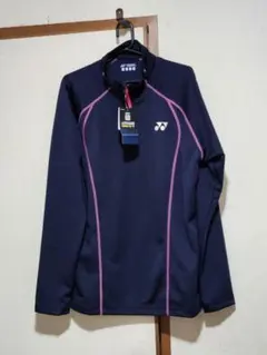 新品タグ付き YONEX ネイビー 長袖ウェア ユニ Mサイズ