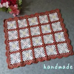 手編み グラニースクエア マルチカバー モチーフ編み ハンドメイド【78】