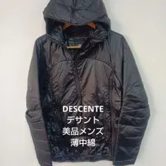 美品メンズ DESCENTEデサントブラックM寸薄綿ジャケット