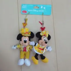 ディズニーリゾート ミッキーミニーぬいぐるみストラップ