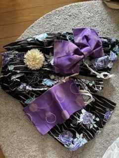 浴衣・帯・髪飾りセット　最終値下げ