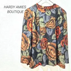 ハーディエイミス ブラウス シルク シャツ ヴィンテージ スイス 花柄 総柄