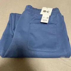 【新品未使用】ユニクロ C スウェットワイドパンツ　Lサイズ　ブルー