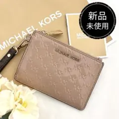 新品☆MICHAEL KORS ピンク シグネチャー レザー コインケース